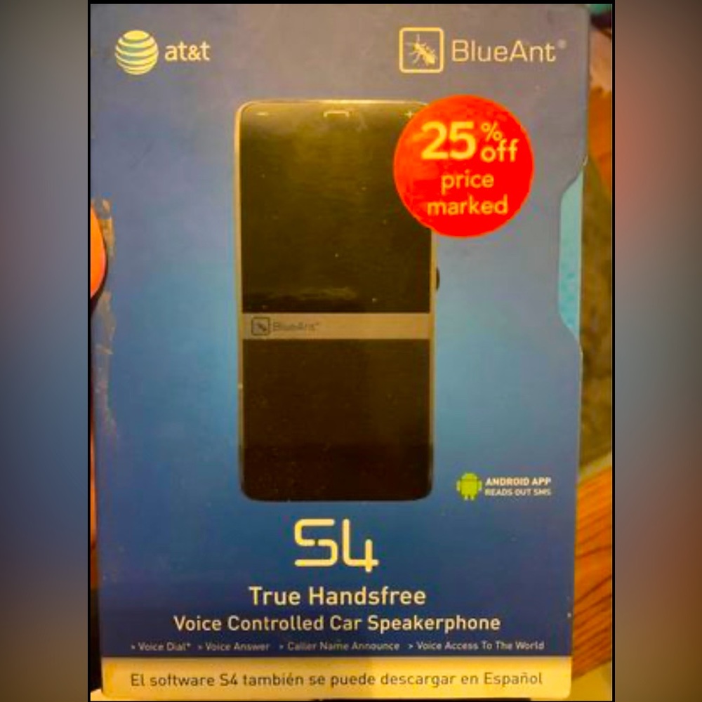 BlueAnt S4 True Handsfree Voice Controlled Car Speakerphone. Brand New